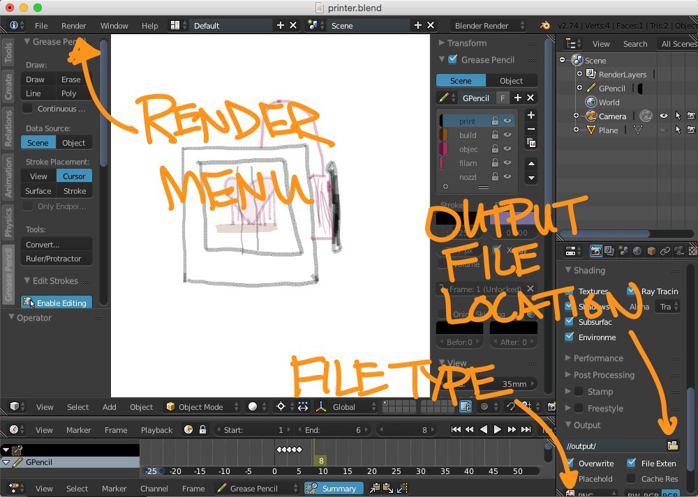 How to Sketch Animations in Blender