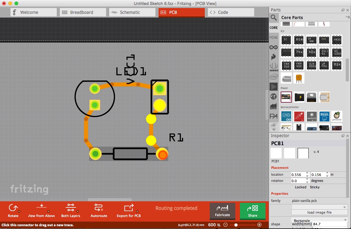 Hello World: Design PCBs with Fritzing