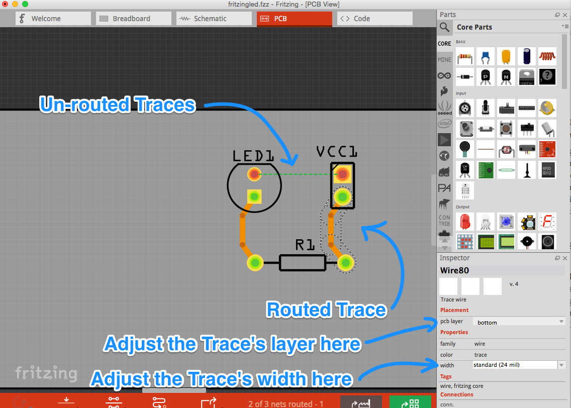 Hello World: Design PCBs with Fritzing